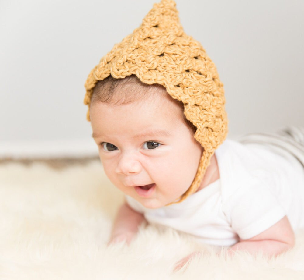 Organic Cotton Baby Bonnet - Image 4