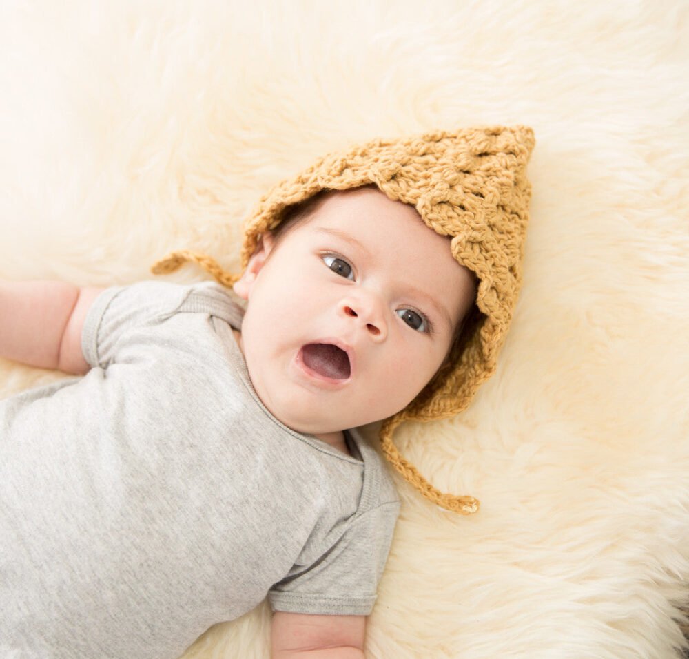 Organic Cotton Baby Bonnet - Image 7