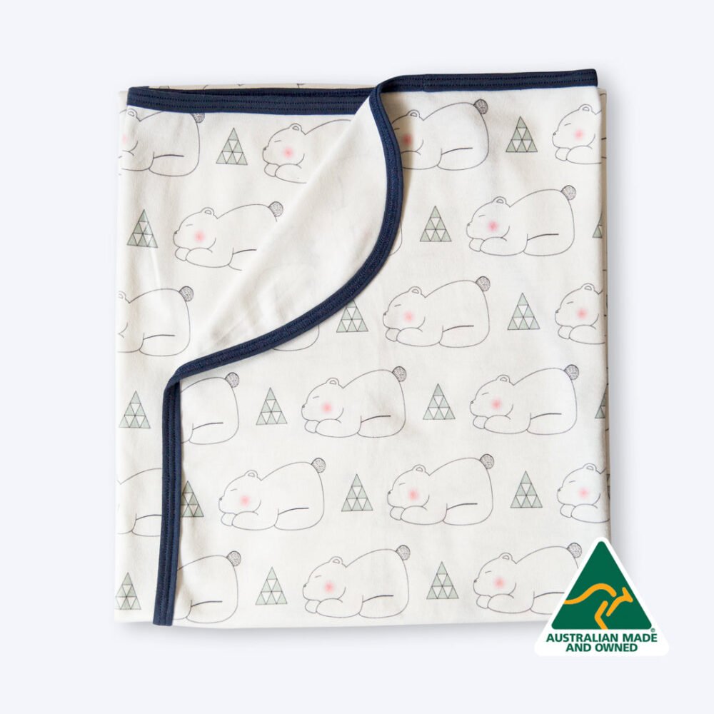 Organic Cotton Baby Blanket -Bear - Image 3