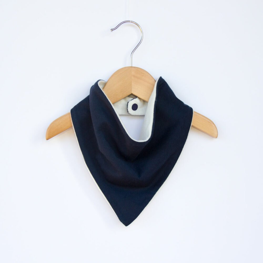 Navy Organic Bandana Bib